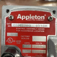 EMERSON APPLETON EDSF23WQ FRONT OPER COV-CHAMF-SW-3W 20A Cover Snap Switch Haz