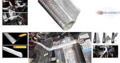 Self Adhesive Aluminum Fiberglass Heat Reflective Sleeve 6mm 39″ High Temp In…