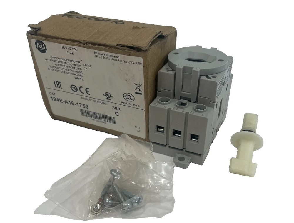 Allen‑Bradley 194E‑A16‑1753 Non‑Fused 3‑Pole 16A Disconnect Switch