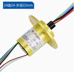 22mm Outer Dia 24 Wire 2A Conductive Slip Ring Rotary Electrical Joint