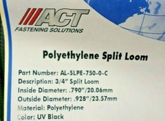 3/4″ x 10-Feet Black Poly Corrugated Split Wire Loom Protective Tubing