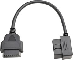 1ft 30cm Right Angle OBD2 OBD-II 16 Pin Male to Female Diagnostic Extension Cabl