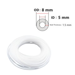 1meter 3ft PTFE / Tubing / Pipe hose 8 mm OD x 4 mm / 5 mm / 6 mm ID