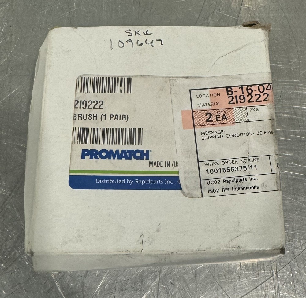 Promatch 2I9222 Carbon Brush Pair NEW IN BOX! FREE SHIPPING!