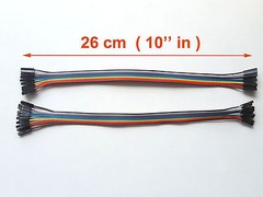 100 Pcs 26cm ( 10″ ) Length Dupont Wire Cable 1p 1p Pin Header 2.54mm 1” Pitch