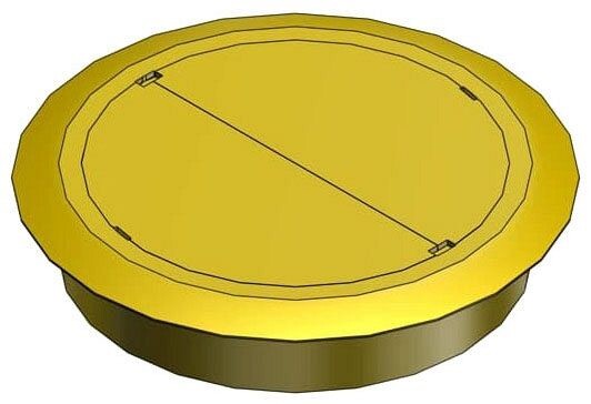 Steel City P-62-CP-G, 5-11/16″ Diameter, Gold, Round, Carpet Plate Cover, 1 pc