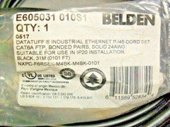 Belden E605031 010S1 Network Cable, RJ45 Plug, RJ45 Plug, 101 ft NEW