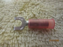 2000 Lot Red Insulated Flanged SPADE Terminal Connectors #22-18 Wire #6 USA