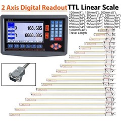 2 Axis LCD Digital Readout for Milling Lathe Machine with Precision Linear Scale