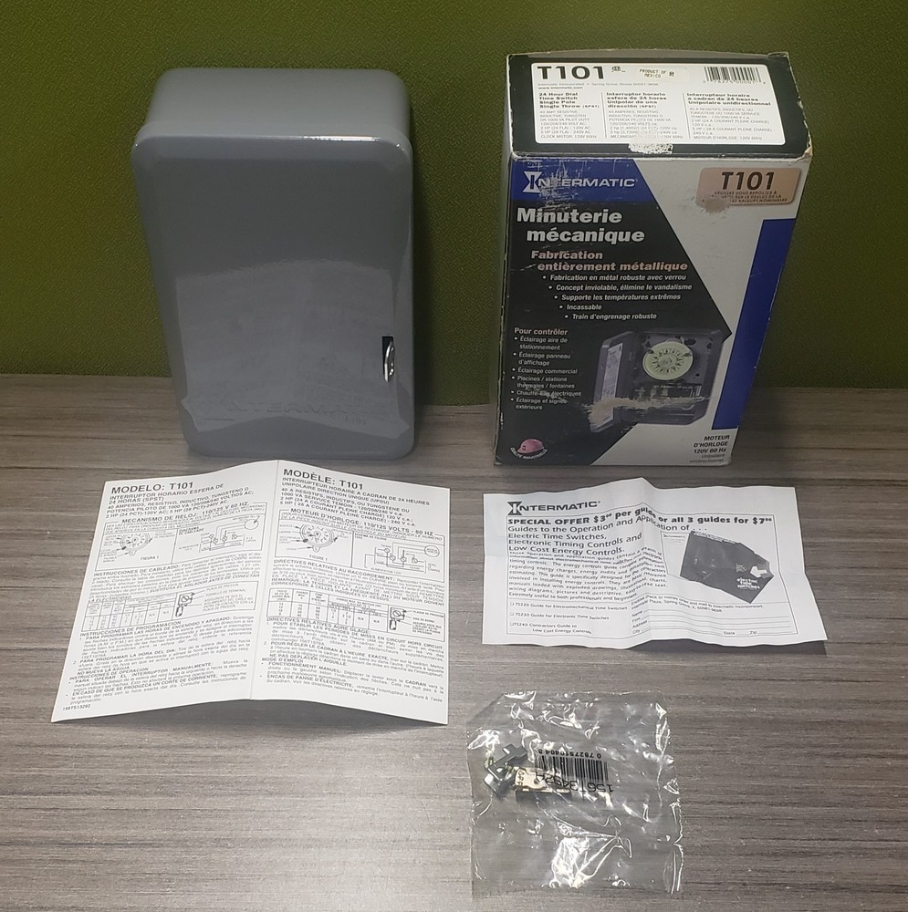 NEW Intermatic T101 24-Hour Dial Time Switch Single Pole Throw All Metal HD