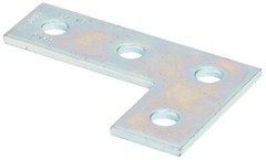 B-Line B143HDG, Hot Dip Galvanized, Corner, Strut Flat Plate Fitting, 1 pc