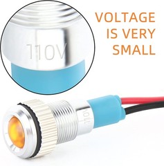 12V 24V 110V 20mA Energy Saving Indicator Light 6mm Mounting Hole Green Yellow