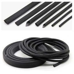 600°C Black HIGH TEMP Fiberglass Sleeving Wire Cable Insulation Tube 1 ~30mm Dia