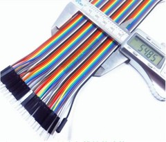 Female to Female/Male DuPont 2.54 40P Rainbow Cable Ribbon Jumper Wire 10-100CM