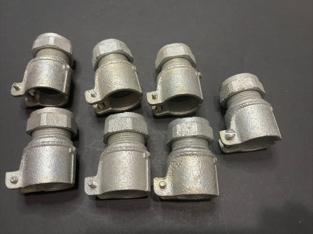7 New O-Z/Gedney 9075-W EMT Combination Couplings 3/4” Zinc Plated Iron