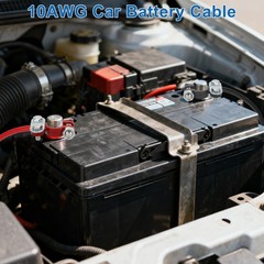 10 AWG Gauge 12V Battery Inverter Cables W/ Ring Terminals for Automotive Marine