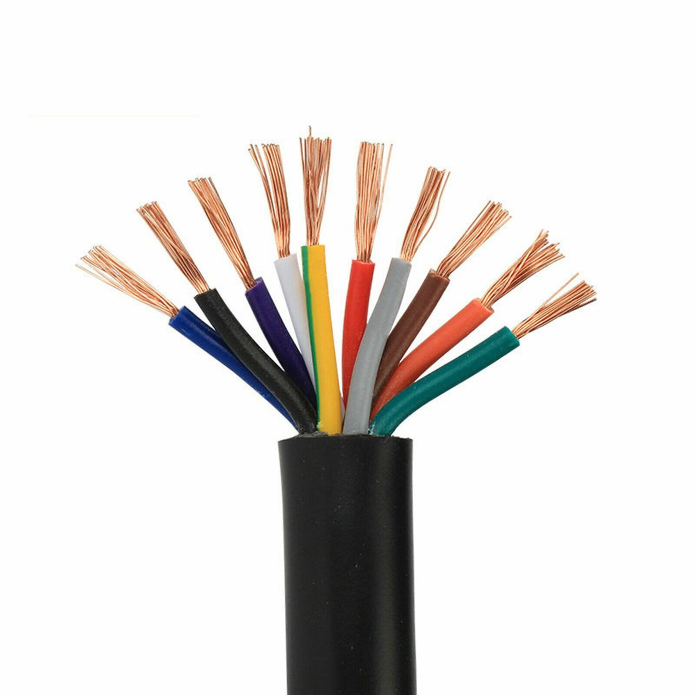 10-Core Electrical Flex Cable 0.12mm²-2.5mm² Automotive Marine Thinwall RVV Wire