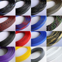 PET Nylon Expandable Braided Tube Sleeve Sheath Dense for Cable Wire Dia.40-50mm