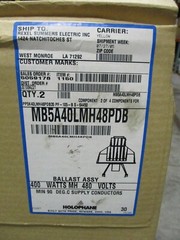 HOLOPHANE PRISMPACK V, BALLAST ASSY MB5A40LMH48PDB 400WATT MH 480 VOLTS, NEW