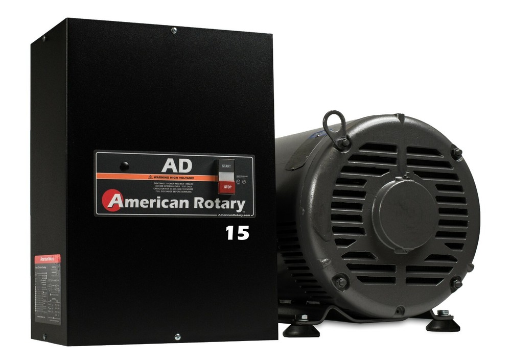 Rotary Phase Converter AD15 – 15 HP Digital Controls Heavy Duty HD CNC USA Made