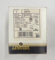 Leviton 2675 flanged inlet locking receptacle L11-30P 30 amp 250v 3Ø 3 wire NEW