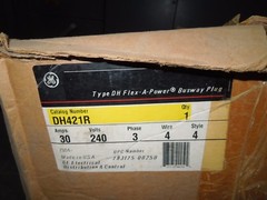 GE DH421R Style 4 30A 3ph 4W 240V Fusible Bus Plug New Surplus