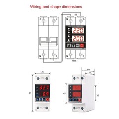 GEYA GP2 Over Current Protector Over&Under voltage Protective Device 40/63A 220V