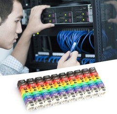 100 PCS Wire Markers – Color-Coded Plastic Number Labels for Easy Identification