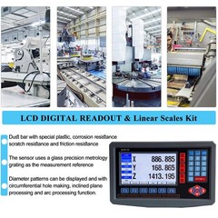 3Axis LCD Digital Readout DRO Meter w/ Linear Glass Scale for Bridgeport Milling