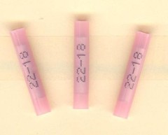 25 Red NYLON Insulated BUTT Terminal Connector #22-18 Wire Gauge AWG MOLEX