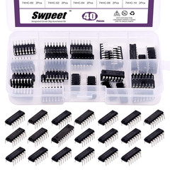 40Pcs 20 Different Types 74Hcxx and 74Lsxx Series Logic IC Assortment Kit with C