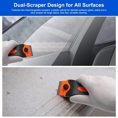 Professional 29 Pc Window Tint Tool Kit Car Vinyl Wrap Squeegee Set w/ 10 Blades