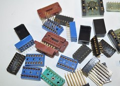 Nice Lot of Various Component Sockets Plug-ins 16P 18P Long & Short Pins +++