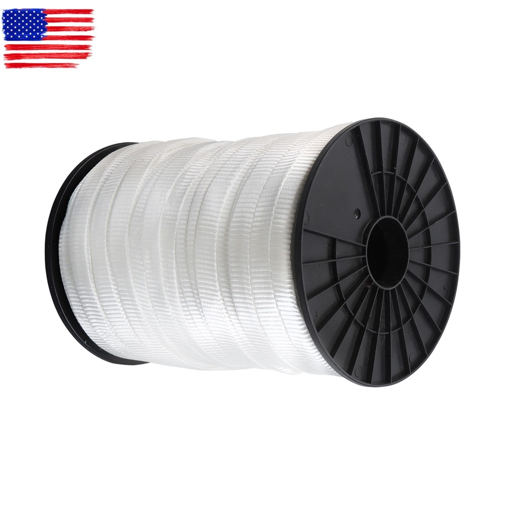 3/4″ × 600′ Mule Tape Flat Rope，Polyester Pull Tape，2500 Lb Tensile Capacity