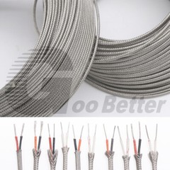 K Type Thermocouple Compensating Shielded Braided Extension Cable Wire High Temp