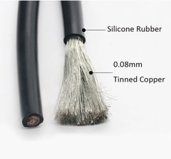26AWG 0.08mm UL Strand Silicone Soft Cable 600V 200℃ RC Wire 10 Colors OD 1.5mm