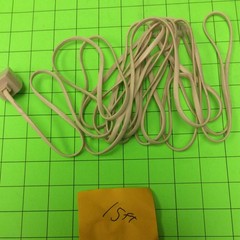 Telephone 15FT Beige Extender with Dual Jack Cable Cord