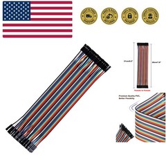 40pcs 20 cm 8 inch Female to Female Multicolored Dupont Wire Breadboard Jumpe…