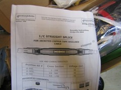 1 – Prysmian Cable and Systems, Splice Kit 1/C Straight. NEW – Box has been open