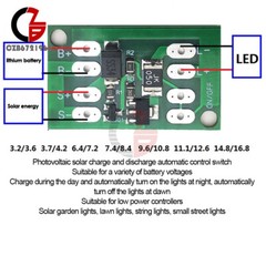 10x Solar Charge Auto Light Control Circuit Switch Lithium Battery Charge Board