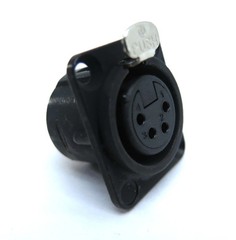 Neutrik NC4FD-L-B-1 XLR Female D Type Panel Mount LOT OF 2