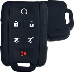 Remote Key Fob Cover Case Protector for Suburban Yukon XL 2015-2 Color: Black2