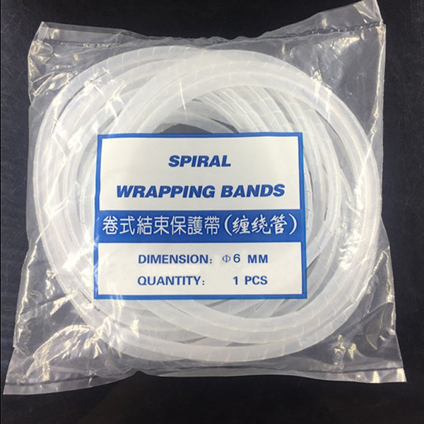 White Cable Spiral Wrapping Band Wire Tidy Organizer Management Sleeve 4mm-20mm