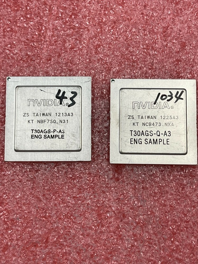 Set of 2 nVidia T30AGS BGA Chipset Qual Sample Very Rare for collection