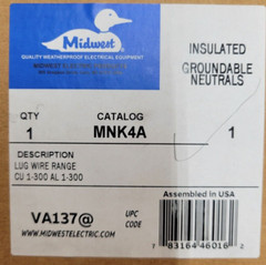 Midwest ABB MNK4A Groundable Insulated Neutral Kit 200A 600V Joint Accessories