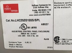 Nvent Hoffman 4&4X Push Button Industrial Control Panel Enclosure Stainless