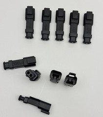 LOT OF 10, AT04-2P-SR02BLK AMPHENOL RECEPT, 2-WAY, SR, RD SEAL, BLACK