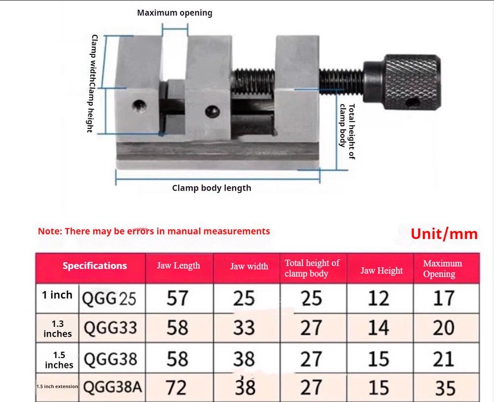 High Precision Vise Right Angle Batch Machine Fixture Bench Plain Vise