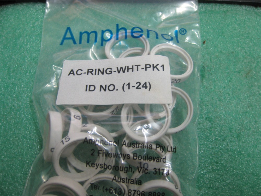 1Pack AC-RING-WHT-PK1 XLR Connectors XLR COLRD ID RINGS