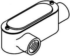 Allied ALR2CGKON, 3/4″, Aluminum, LR-Type, Conduit Body with Cover/Gasket, 1 pc